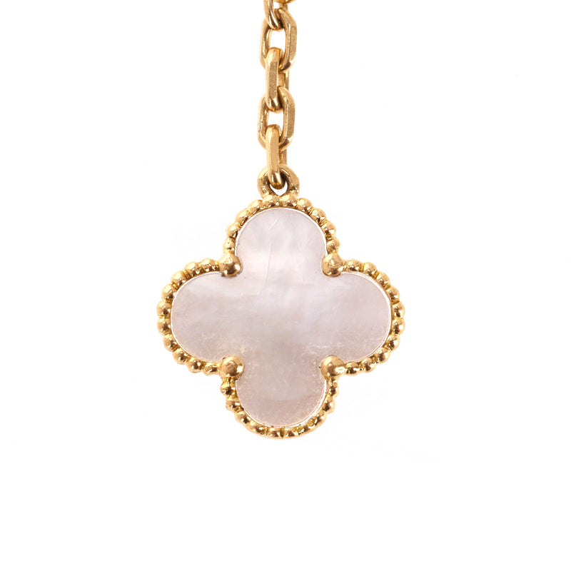Van Cleef & Arpels Lucky Alhambra Bracelet With Four Motifs Set in 18K Yellow Gold