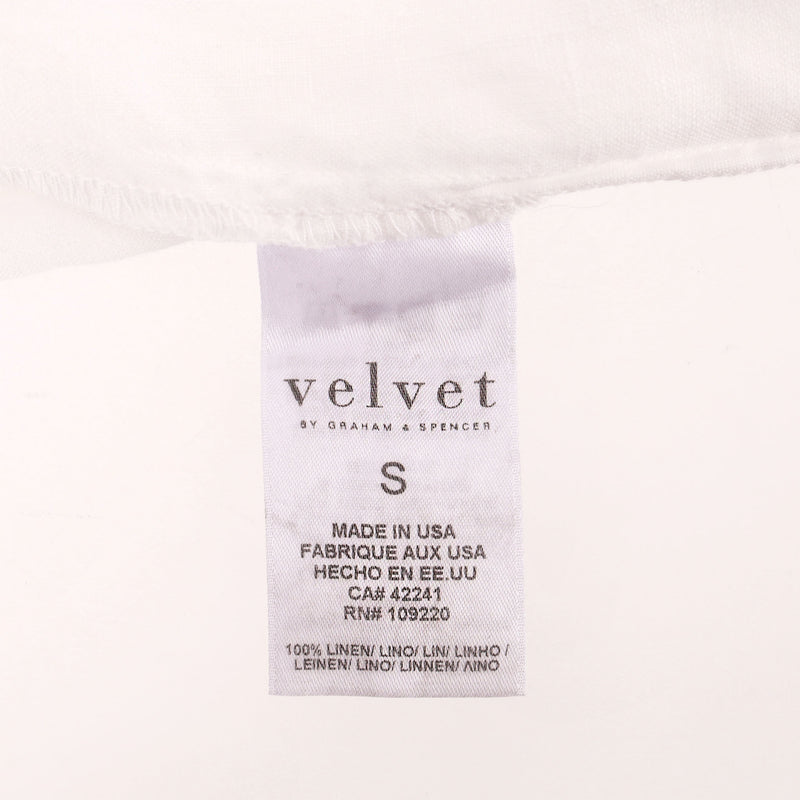 Velvet Linen Ruffle Shirt. Size S