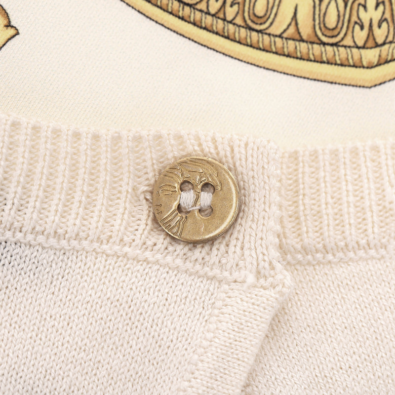 Versace Collection Baroque Print Silk Knitted Top. Size 44IT