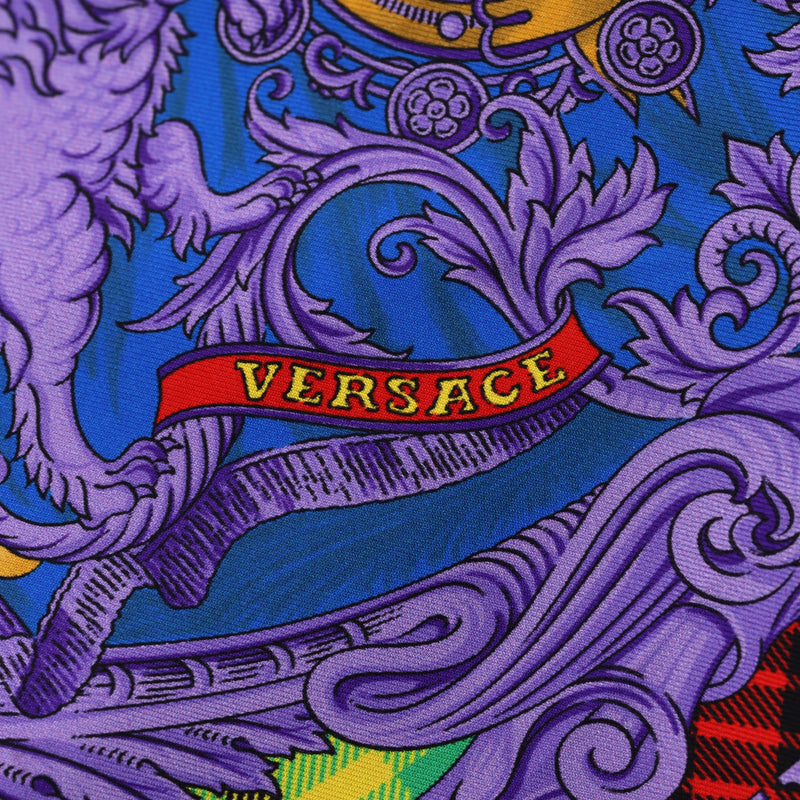 Versace Tartan Check 'The Clans' Silk Shirt. Size 42IT