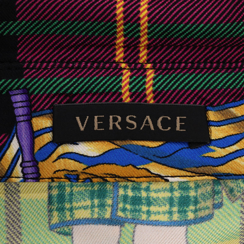 Versace Tartan Check 'The Clans' Silk Shirt. Size 42IT