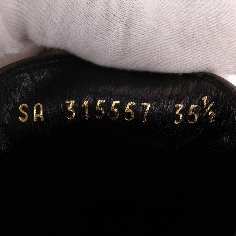 Saint Laurent Leather Heeled Ankle Boots. Size 35.5