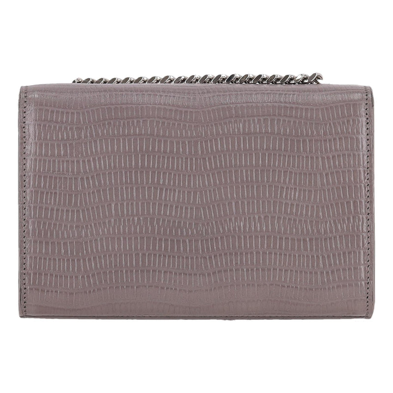 Saint Laurent Croc Embossed Leather Kate Tassel Shoulder Bag