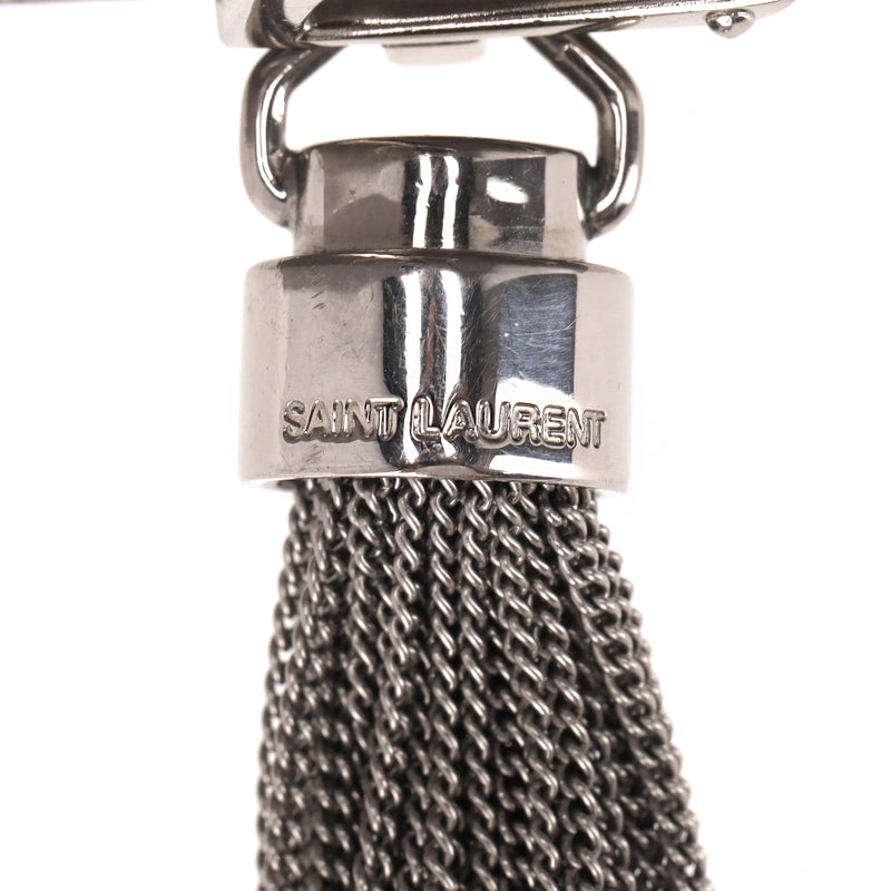 Saint Laurent Croc Embossed Leather Kate Tassel Shoulder Bag