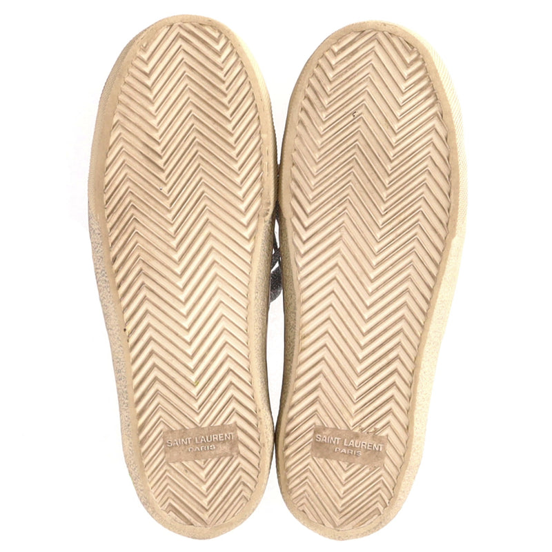 Saint Laurent Glitter Detailed Leather Sneakers. Size 36