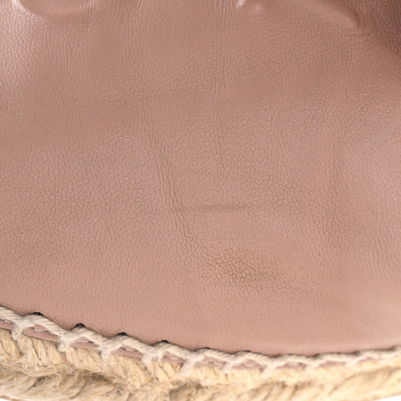 Saint Laurent Logo Leather Espadrille Flats. Size 39