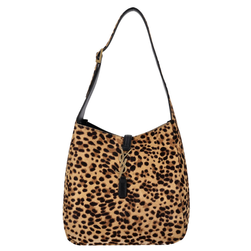 Saint Laurent 'Le 5 to 7' Leopard Pony Hair Shoulder Bag With A Leather Pouch