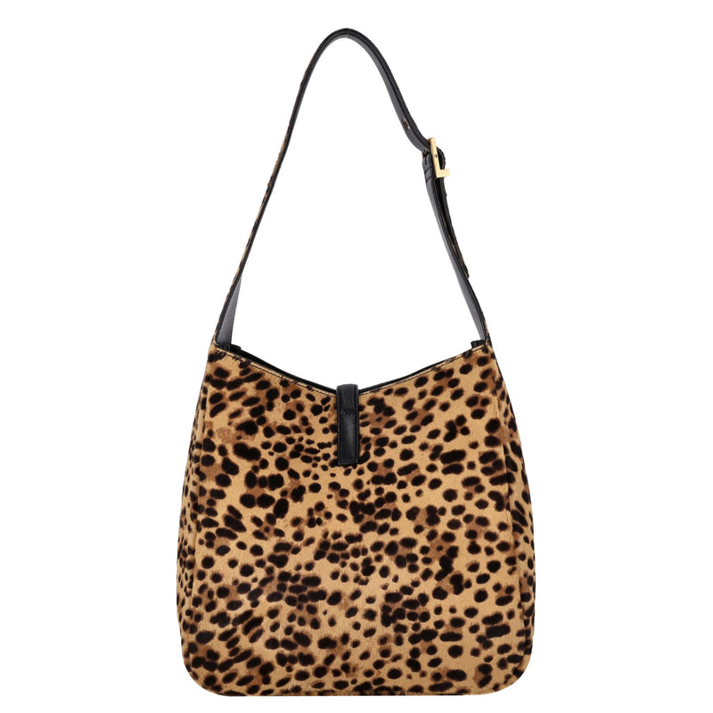 Saint Laurent 'Le 5 to 7' Leopard Pony Hair Shoulder Bag With A Leather Pouch