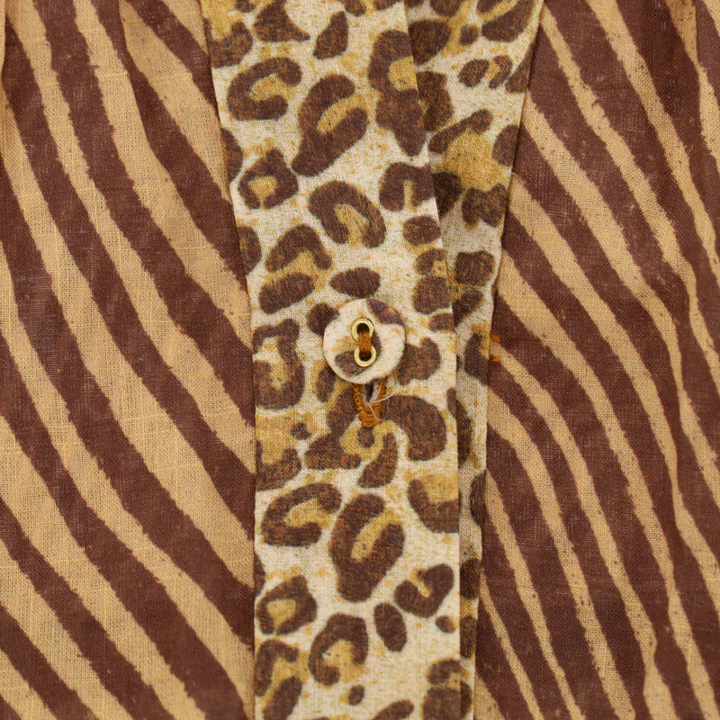 Zimmermann Animal Print Tiered Cotton Maxi Dress. Size 2