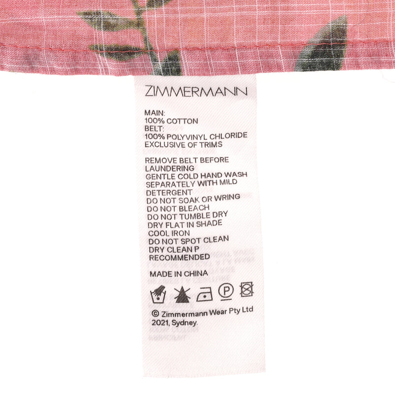 Zimmermann Floral Print Frill Cotton Voile Maxi Dress. Size 0