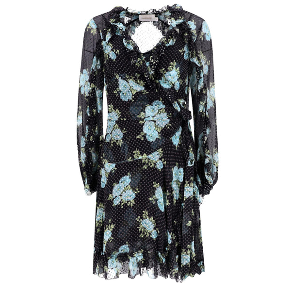 Zimmermann Silk Blend Ruffle Wrap Dress. Size 3