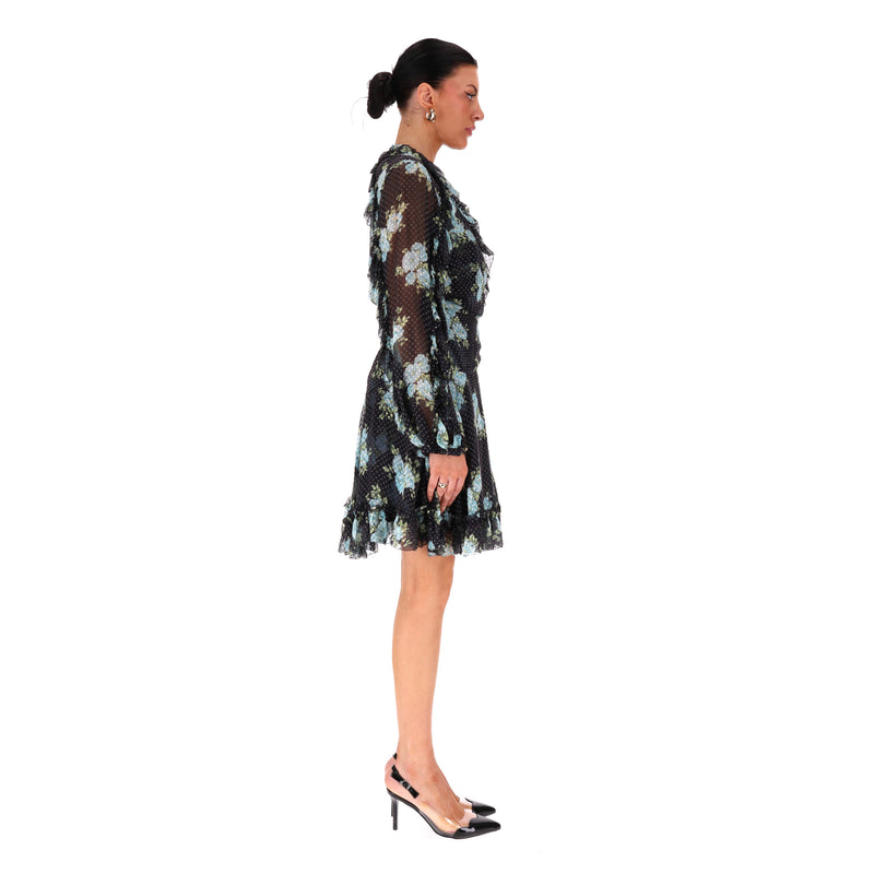Zimmermann Silk Blend Ruffle Wrap Dress. Size 3