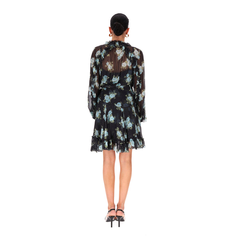 Zimmermann Silk Blend Ruffle Wrap Dress. Size 3
