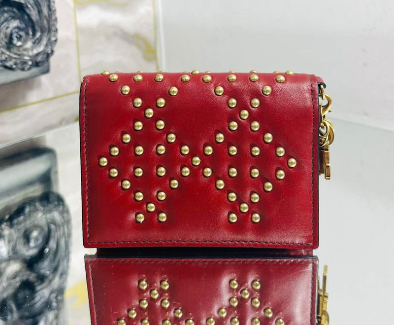 Dior Studded Leather Charm Wallet