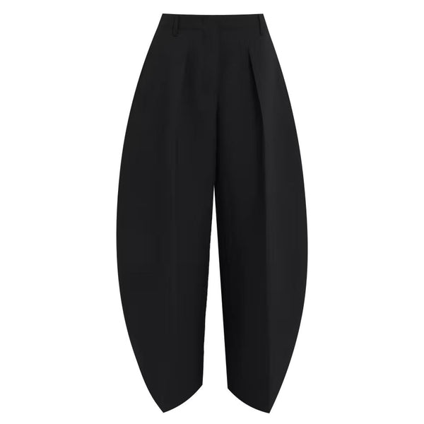 Jacquemus High-Rise Barrel-Leg Trousers. Size 44FR