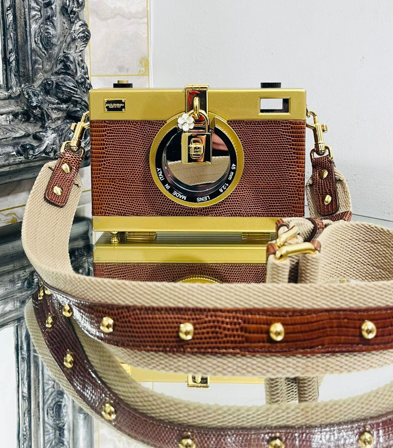 Dolce & Gabbana Lizard Skin Camera Bag