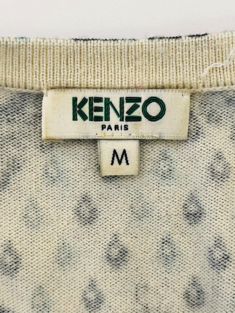 Kenzo Printed Wool Dress. Size M