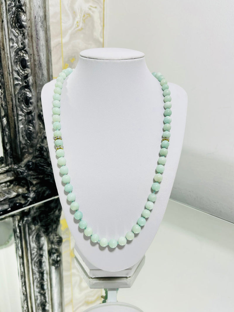 Carolina Bucci Amazonite Beaded Necklace With 18k Gold & Sapphires