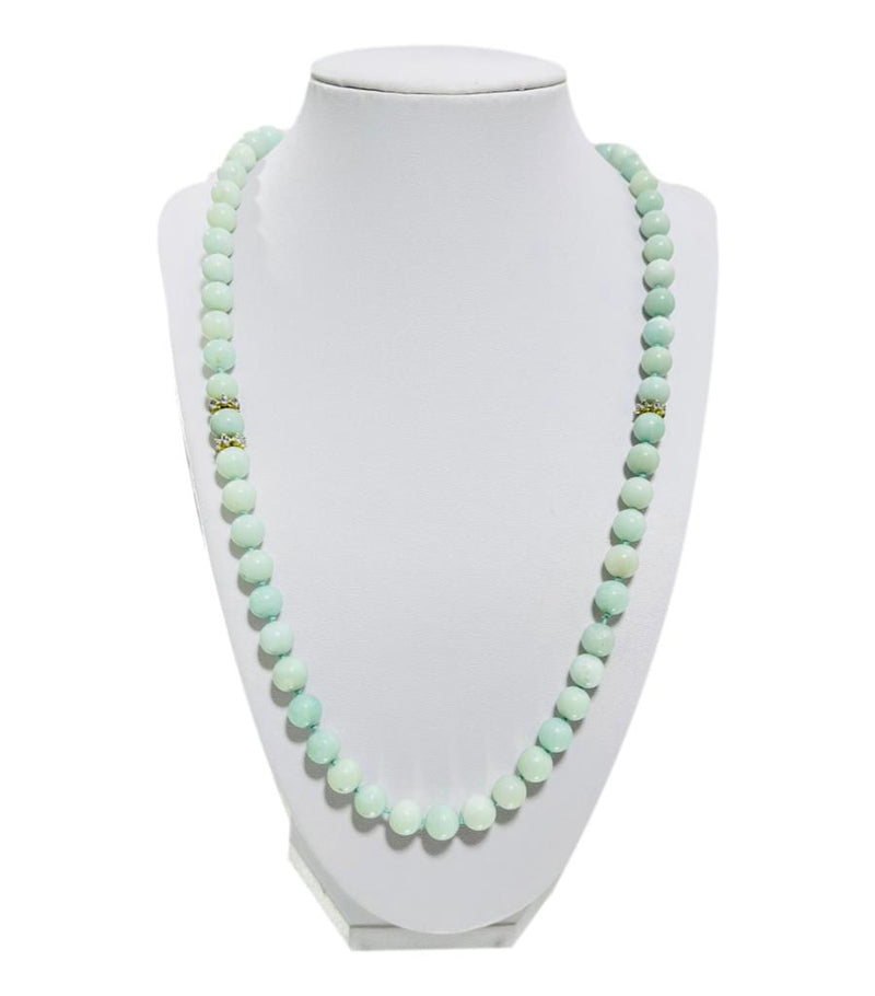 Carolina Bucci Amazonite Beaded Necklace With 18k Gold & Sapphires