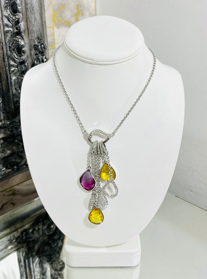 Swarovski Vintage 1980's Crystal & Sterling Silver Necklace