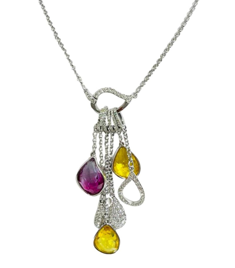 Swarovski Vintage 1980's Crystal & Sterling Silver Necklace