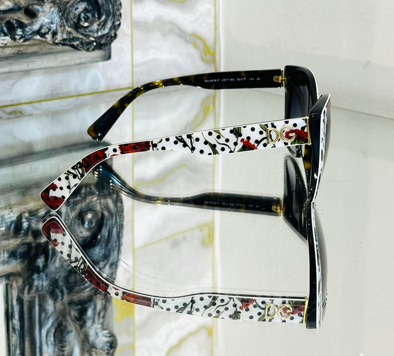 Dolce & Gabbana Rose-Print Sunglasses