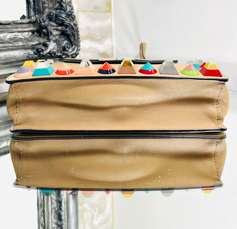Fendi Rainbow Stud Leather Crossbody Bag