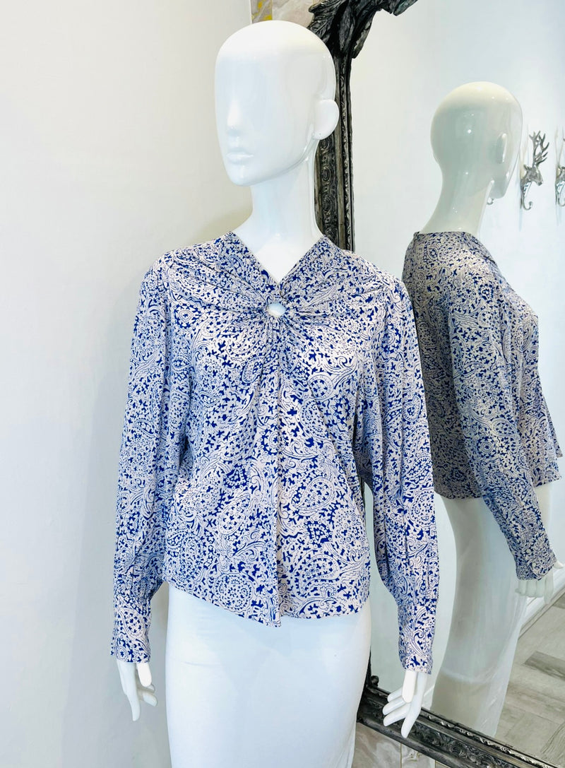 Isabel Marant Printed Silk Top. Size 40FR