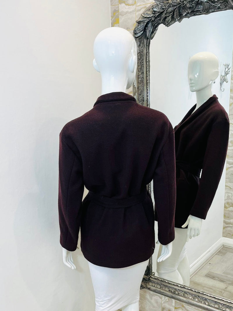 Iro Wool & Silk Belted Coat. Size 36FR