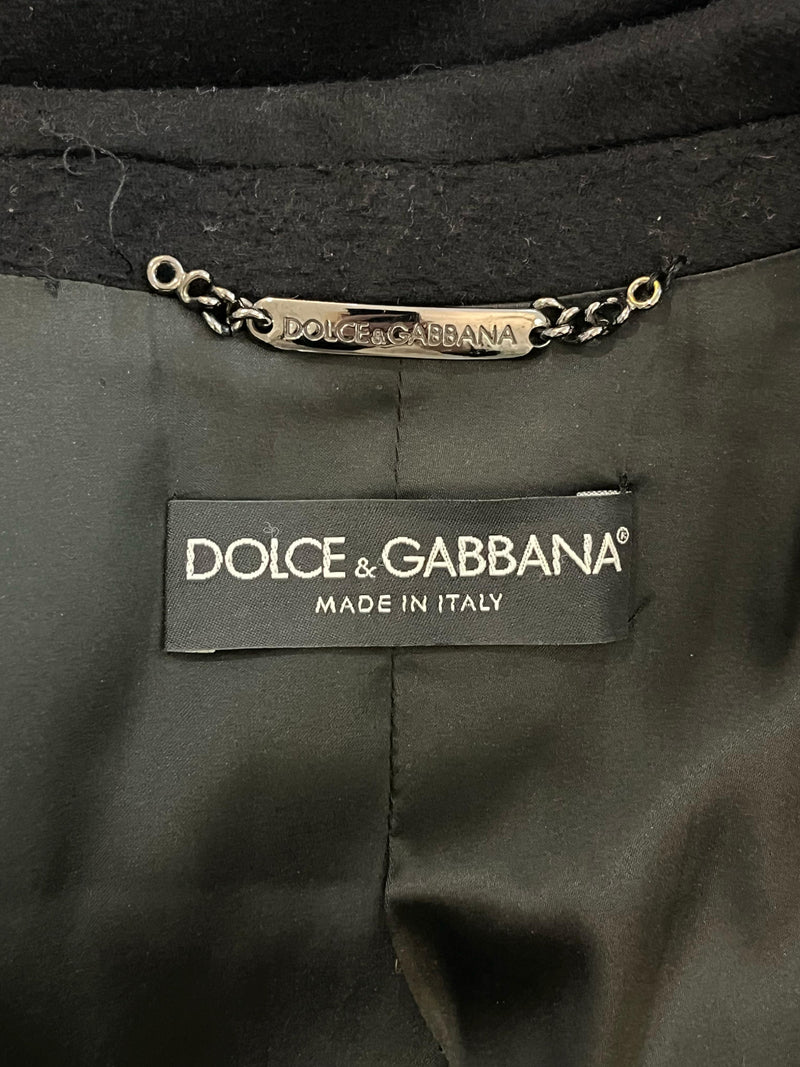 Dolce & Gabbana Cashmere & Wool Coat. Size 42IT