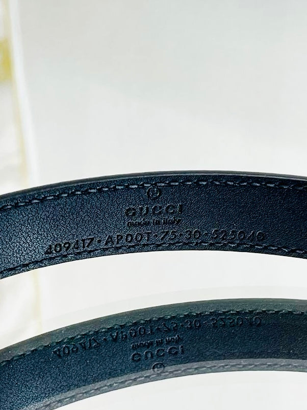 Gucci 'GG' Logo Buckle Leather Belt