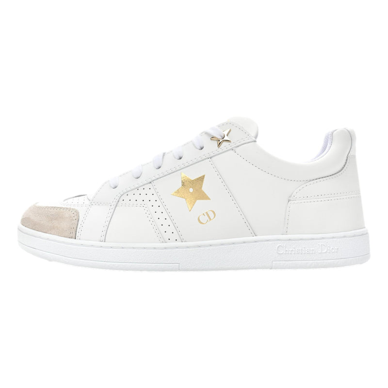Christian Dior Star Leather & Suede Sneakers. Size 35