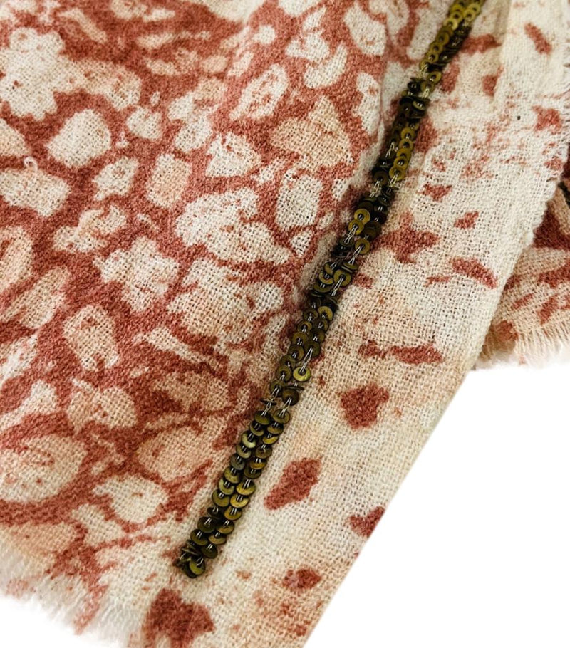 Zadig & Voltaire Leopard Print Wool Scarf