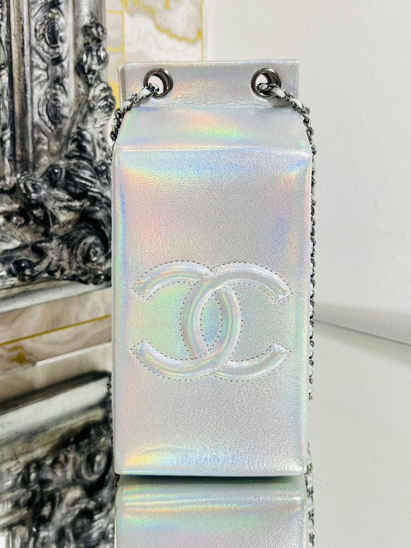 Chanel Iridescent Leather Milk Carton Handbag From The Supermarket Collection