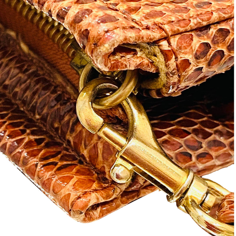 Jimmy Choo Snakeskin Wristlet Clutch Bag