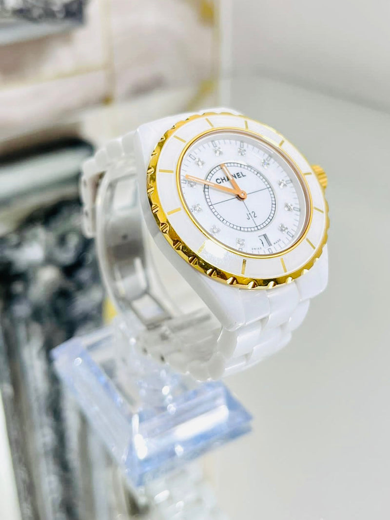 Chanel J12 Watch 18k Rose Gold, Diamond & Ceramic