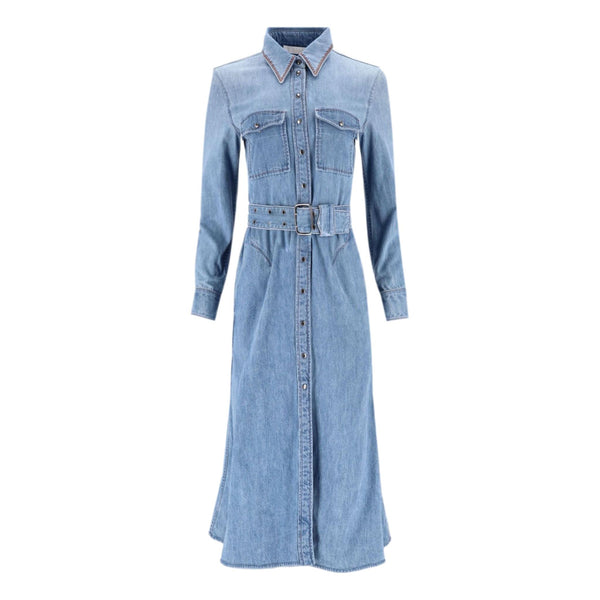 Chloe Denim Midi Shirt Dress. Size 36IT