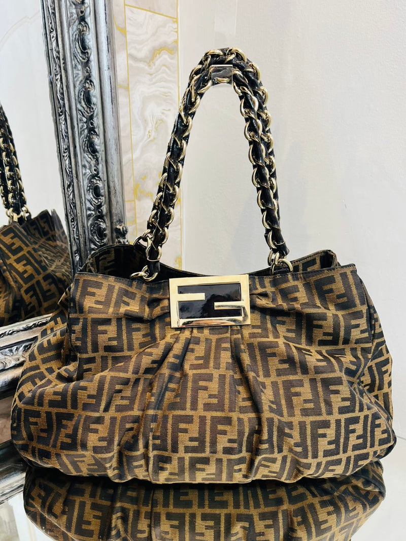 Fendi Zucca 'FF' Monogram Canvas Mia Agenello Bag