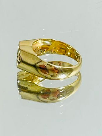 Gucci 18k Gold 'GG' Logo Signature Ring