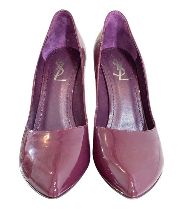 YSL Patent Leather& Suede Bobble Heels. Size 38