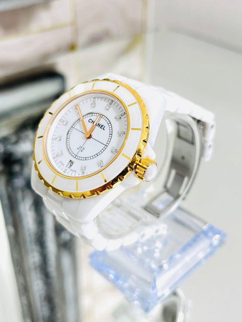 Chanel J12 Watch 18k Rose Gold, Diamond & Ceramic