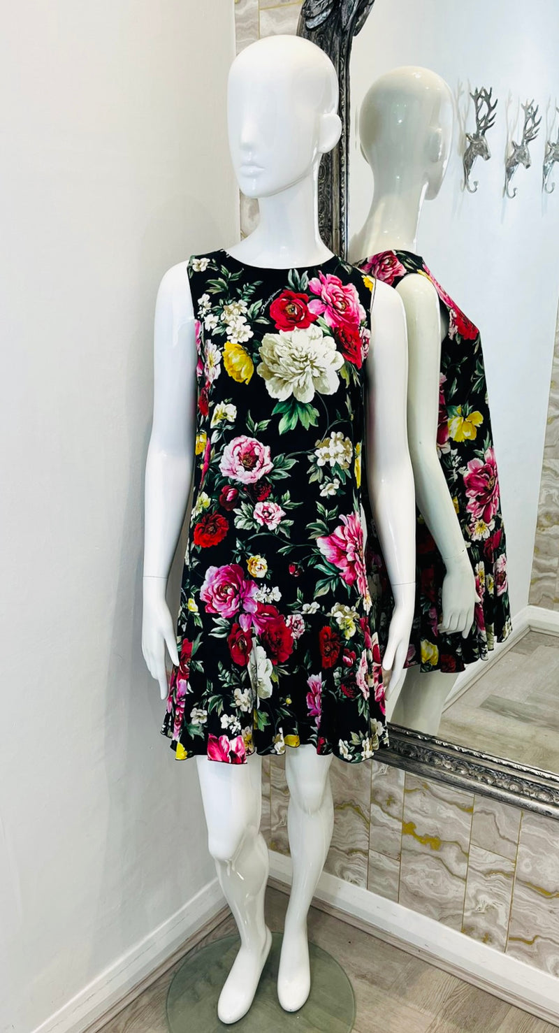 Dolce & Gabbana Floral Rose Print Dress. Size 40IT