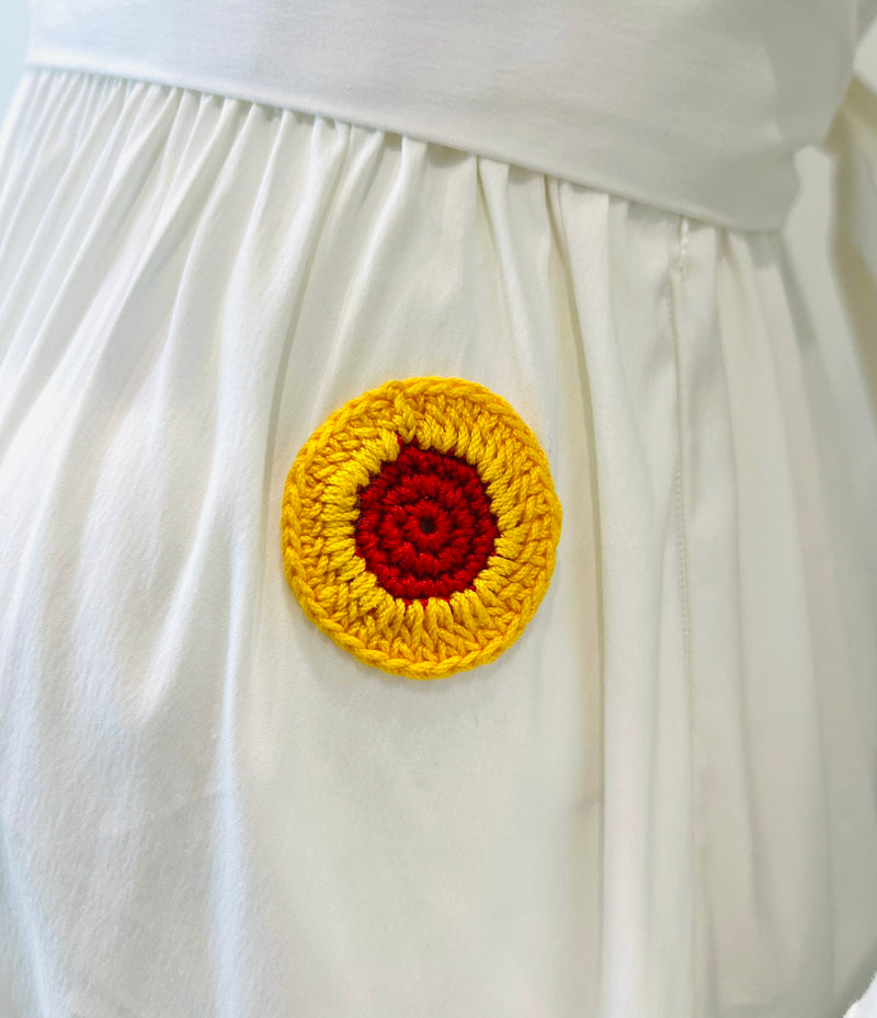 Prada Embroidered Cotton Shirt Dress. Size S