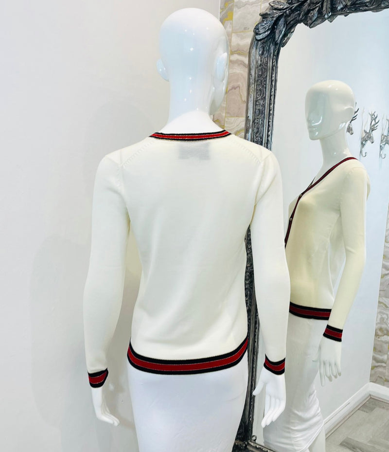 Gucci Wool Cardigan With Pearl Buttons. Size S
