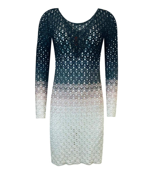 Missoni Crochet Knit Ombre Dress. Size 42IT