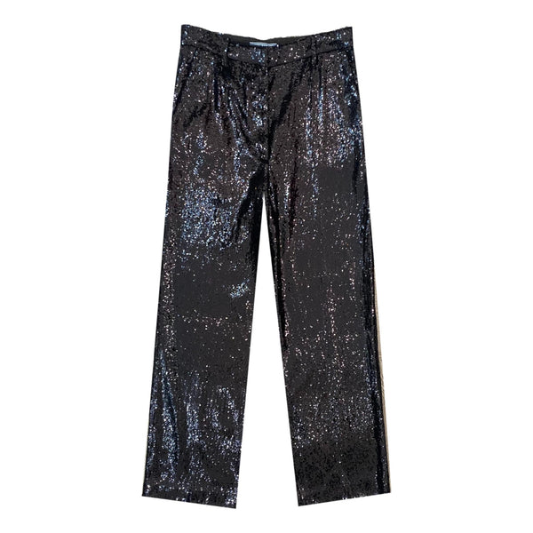 Prada Sequin Wide-Leg Trousers. Size 40IT