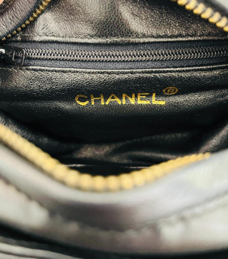 Chanel Vintage 'CC' Caviar Leather Mini Camera Bag