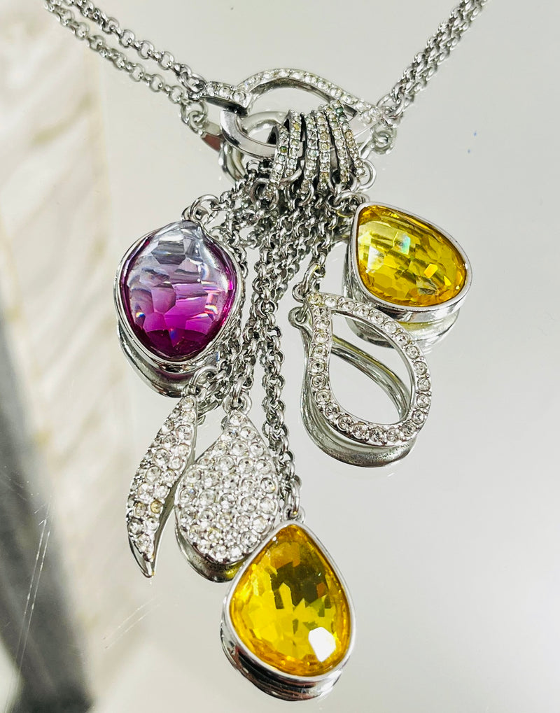 Swarovski Vintage 1980's Crystal & Sterling Silver Necklace