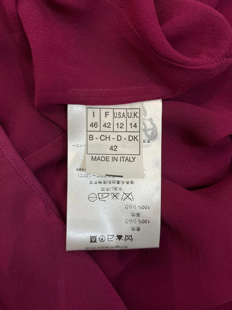 Emilio Pucci Silk Frill Dress. Size 46IT