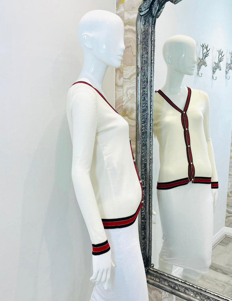 Gucci Wool Cardigan With Pearl Buttons. Size S
